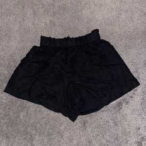 Women’s black flared high wasted shorts